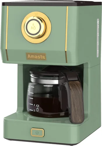 Miniatura 9 de Amaste Cafetera, Máquina de Café de Goteo Estilo Retro de 25 Oz con Jarra de Café de Vidrio con Filtro de Café Reutilizable y Tres Modos de Arábica