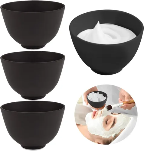 Cuenco para mezclar mascarilla facial de silicona de 4 pulgadas, 4 unidades, para uso doméstico, para microondas, para máscara facial, máscara de