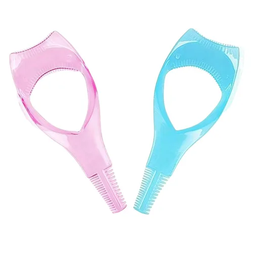 2 unids máscara escudo maquillaje pestañas herramienta superior inferior pestañas protector aplicador guía ayudante con peine de pestañas