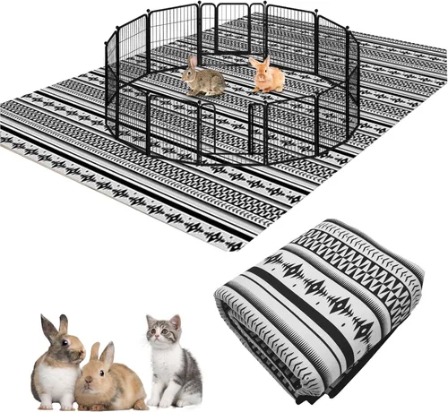 Miniatura 13 de BNOSDM Forros de jaula extra grandes de 91 x 63 pulgadas para conejos, tapete antideslizante para conejos, alfombra antideslizante para conejos