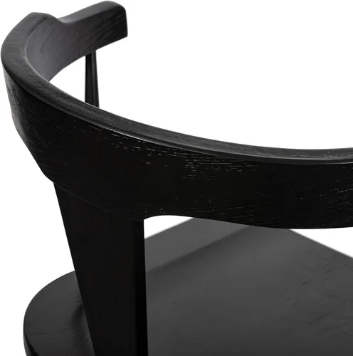 Miniatura 9 de Poly & BARK Enzo Taburete de mostrador – Moderno taburete de bar tapizado con respaldo curvo, asiento acolchado, tapicería premium, patas de madera