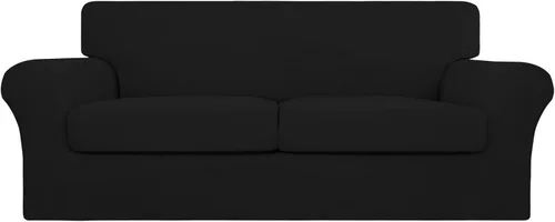 Miniatura 23 de Easy-Going - 4 piezas de funda elástica para sofá de gran tamaño para perros, lavable, para 3 cojines separados, protector de muebles elástico