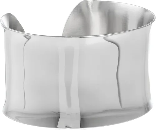 Lavari Jewelers Brazalete de acero inoxidable de 15 pulgadas de ancho para mujer 675 pulgadas de largo con chapado iónico o acabado satinado Metal