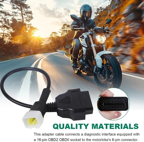 Miniatura 3 de Cable OBD apto para Delphi 6pin a 16pin adaptador de motocicleta, conector OBD2 compatible con Obd1 a Obd2 escáner herramienta de diagnóstico