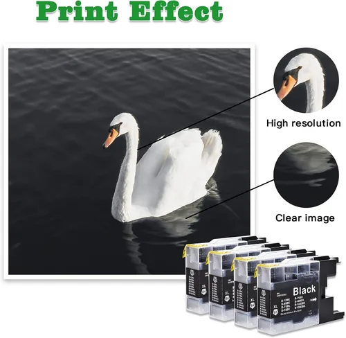 Miniatura 4 de Cartucho de tinta compatible de repuesto para Brother LC75 LC71 LC71 Black LC71BK LC75BK Cartuchos de tinta para impresora Brother MFC-J280W, J425W