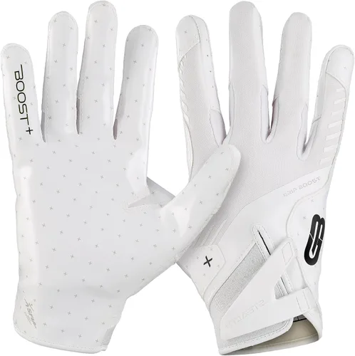 Miniatura 20 de Guantes de fútbol Grip Boost - Tecnología Stealth 6.0 Boost Plus adhesiva sólida - Guantes de fútbol para receptores amplios, tallas para hombres