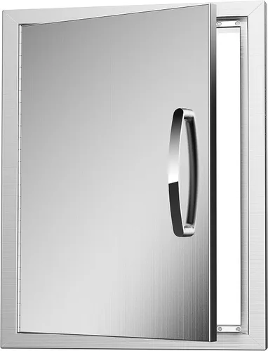 Miniatura 10 de Puerta de acceso para barbacoa de 39 pulgadas de ancho x 26 pulgadas de alto, puertas dobles de acero inoxidable, resistentes a la intemperie