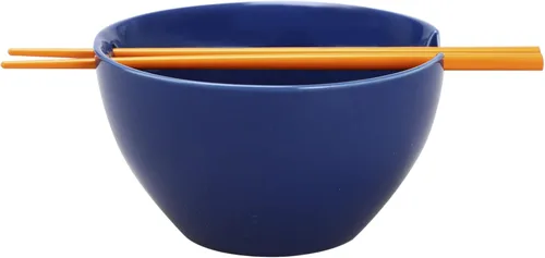Miniatura 2 de Bioworld Naruto Uzumaki Comiendo Fideos 20 oz Ramen Bowl Con Palillos