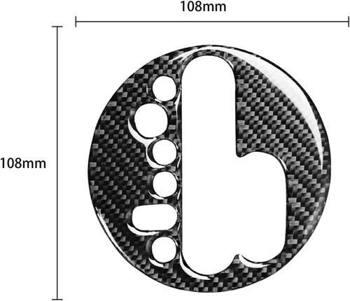 Miniatura 5 de Adhesivo de fibra de carbono real, consola central, cambio de marchas, modo de cambio de transmisión, cubierta de marco de transmisión, accesorios