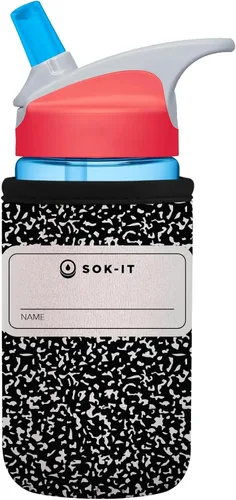 Miniatura 94 de Sok It BotlSok Funda para botella de agua con cubierta de neopreno aislante (Floral abstracto, se ajusta a CamelBak o Nalgene de 12 onzas)