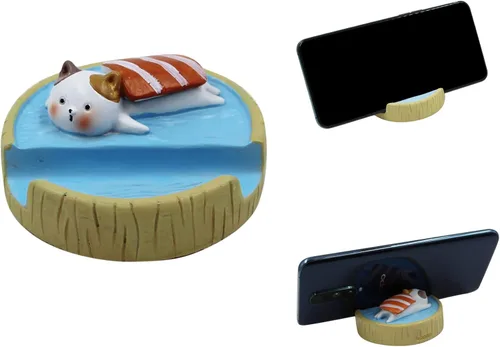 Novedad 6 uds lindo Sucker Cat soporte para teléfono con ventosa taza soporte para teléfono Kawaii gato soporte para teléfono gatito teléfono