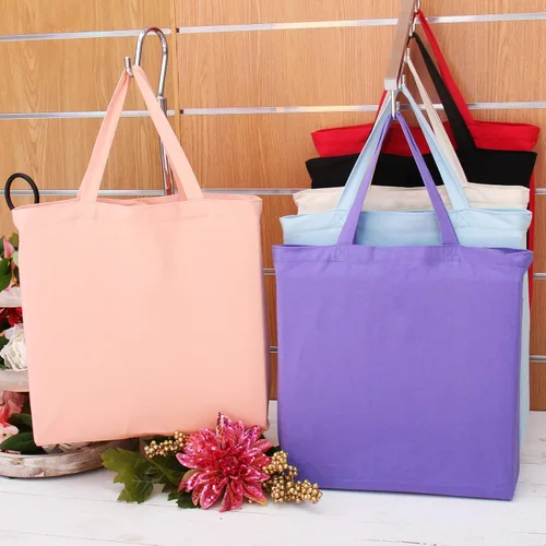 Miniatura 5 de Threadart - Bolsas reutilizables de lona 100% algodón resistentes Paquete de 3 Con asas fuertes que soportan hasta 40 libras Respetuosas