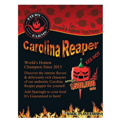 Miniatura 4 de Fiery Farms - Cápsulas enteras de pimienta roja extremadamente picante Carolina Reaper XXX Heat Complex sabor dulce afrutado – Cápsulas de chile