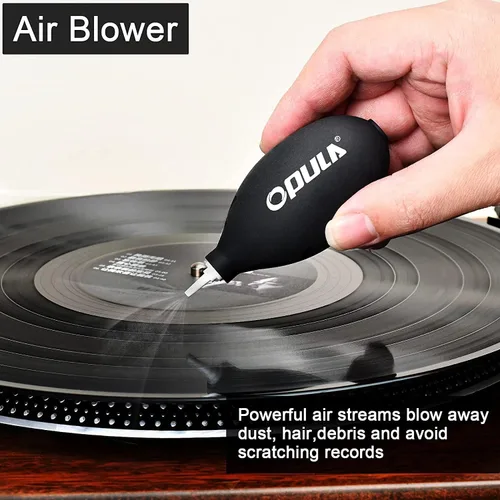 Miniatura 5 de OPULA Kit completo de limpieza de discos de vinilo 7 en 1, solución limpiadora de discos de vinilo, cepillo de terciopelo, cepillo de microfibra