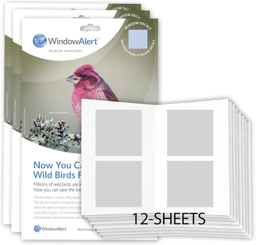 Miniatura 11 de WindowAlert Cobertura Anticolisión de Copo de Nieve - Adhesivo de Ventana UV-Reflectante para Proteger a las Aves Silvestres de Colisiones contra