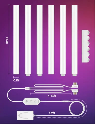 Miniatura 13 de Govee Glide - Luces de pared, luz LED RGBIC, luz inteligente para juegos compatible con SmartThings, barra de luces RGB, luces de pared LED