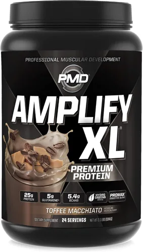 Miniatura 12 de PMD Sports Amplify XL Premium Suplemento de proteína de suero Hydro Greens Blend - Matriz de proteína de glutamina y suero con superalimento