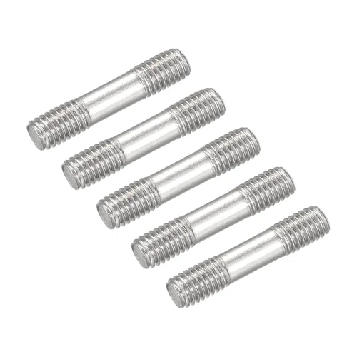Miniatura 30 de METALLIXITY Tornillos de doble extremo (rosca M8, longitud 80 mm) 5 piezas, pernos de varilla roscada doble de acero inoxidable 304