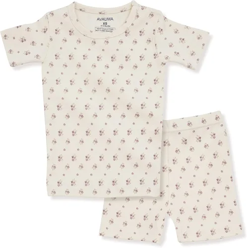 Miniatura 60 de AVAUMA Conjunto de pijama de algodón para bebés y niñas de 6 meses a 7 años