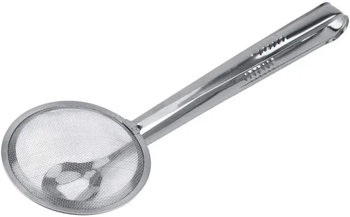 Colador de alimentos fritos de aceite de drenaje de acero inoxidable con clip herramienta para freír desnatador de aceite Clip de alimentos Filtro