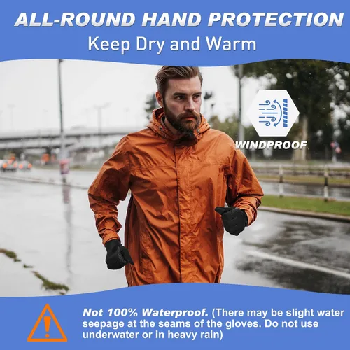Miniatura 6 de Sukeen Guantes cálidos de invierno para hombres y mujeres, guantes de invierno antideslizantes para pantalla táctil para hombres, ciclismo, correr