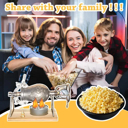 Miniatura 5 de Máquina china de cañón de palomitas de maíz de 11.8 fl oz, máquina china de palomitas de maíz, máquina de palomitas de maíz de aire caliente, doble