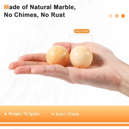 Miniatura 2 de Learay 2 bolas de obsidiana negra Baoding, bolas de masaje de ejercicio de salud chinas con bolsa de transporte para aliviar el estrés, bolas