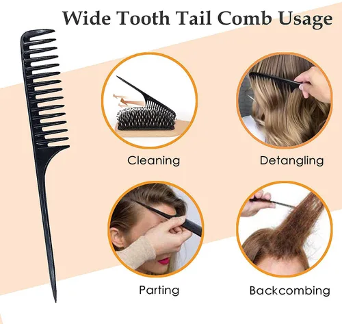 Miniatura 7 de Cepillo de pelo, paquete de 2 cepillos de cerdas de jabalí para mujeres, hombres, niños, reducir el encrespamiento, no más enredos, cepillo de viaje