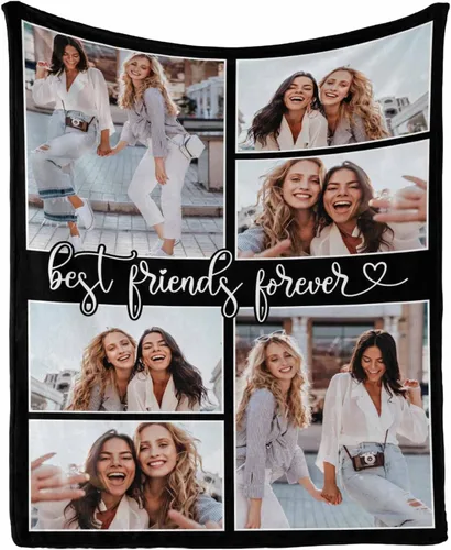 Miniatura 27 de Regalos de cumpleaños para mujeres, manta de amistad personalizada con tus fotos, manta personalizada con mis propias imágenes para hermanas