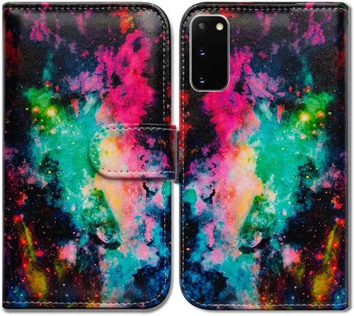 Miniatura 17 de Bcov Funda para Galaxy S20 5G, diseño de pájaro negro y verde con tapa para Samsung Galaxy S20 5G