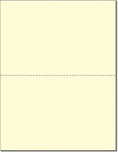 NextDayLabels - Paquete de 500 hojas, papel perforado tamaño carta de 8-1/2 x 11 pulgadas (canario, Perf @ 5-1/2 pulgadas)