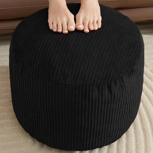 WSOFRLAC Puf Otomano Reposapiés con Espuma Otomana Pequeña para Sala de Estar Otomanas Puf de Pana 26x18 pulgadas Pufs de Piso Reposapiés para Silla