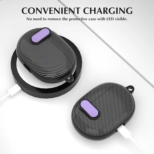 Miniatura 5 de Valkit Funda transparente compatible con Beats Studio Buds 2021/2023+ con kit de limpieza y cerradura, funda protectora de TPU suave a prueba