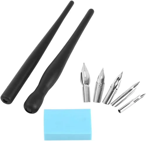 Miniatura 8 de Estink Manga Cartoon Comic - Juego de bolígrafos de caligrafía con 2 soportes para bolígrafos y 5 puntas de repuesto para dibujar y pintar