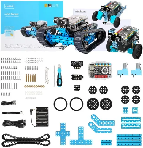 Miniatura 8 de Set de robot educativo transformable mBot Ranger STEM de Makeblock, de bricolaje, kit de robot 3 en 1, Arduino, aprendizaje de código Scratch 2.0
