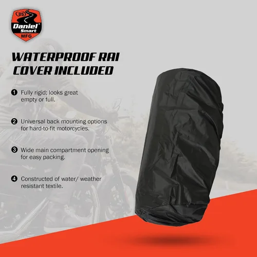 Miniatura 5 de Daniel Smart - Bolsa enrollable para motocicleta con múltiples bolsillos, asegura tu equipaje y cosas con facilidad, incluye cubierta de lluvia