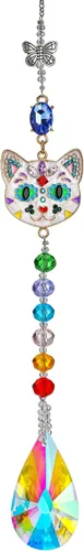 Miniatura 9 de H&D HYALINE & DORA Atrapasoles Cardinal en una Rama para Ventanas, Atrapasoles de Cristal de 44.45 cm con Cadena de Metal y Ganchos, Regalo