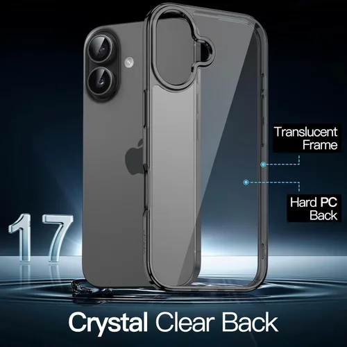 Miniatura 3 de JETech - Funda para iPhone 17 de 16 cm, cubierta a prueba de golpes, con parte trasera transparente antiarañazos, no se amarilla (negro)