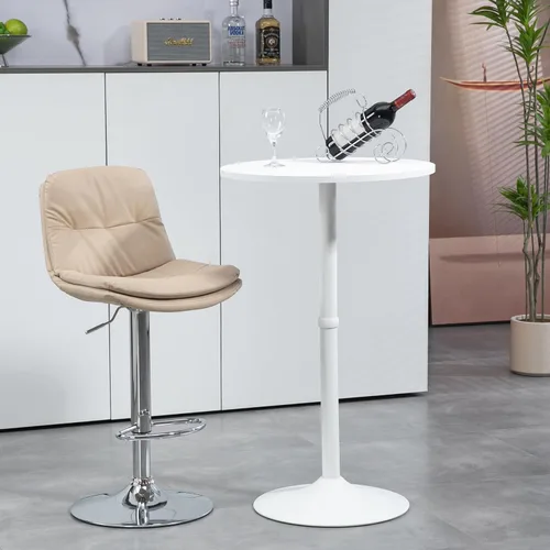Miniatura 2 de Finnhomy Mesa redonda de bar de cóctel de 24 pulgadas con base de metal, mesa alta de pub bistró, mesa de altura de barra para cocina, comedor, sala