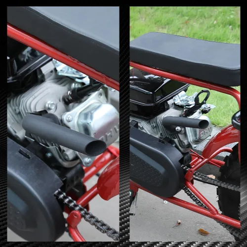 Miniatura 3 de FVRITO Kit de tubo de escape para mini bicicleta para Predator 212cc 224cc 196cc Coleman CT200U BT200X CT200U-EX 6.5hp GX160 GX200 motor pequeño