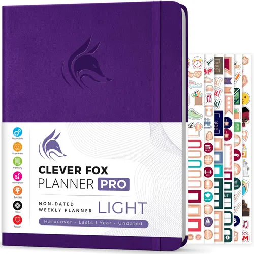 Miniatura 10 de Clever Fox Planner PRO – Planificador de vida semanal y mensual para aumentar la productividad, el manejo del tiempo y alcanzar tus objetivos, 8.5 x