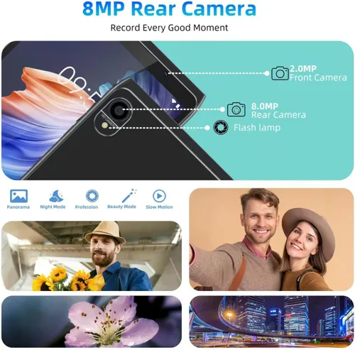 Miniatura 4 de Tablet Android 8 pulgadas, Tableta Android 12.0 de 32GB de almacenamiento con expansión SD de 1024GB, PC de tabletas, procesador Quad-core 2GB RAM