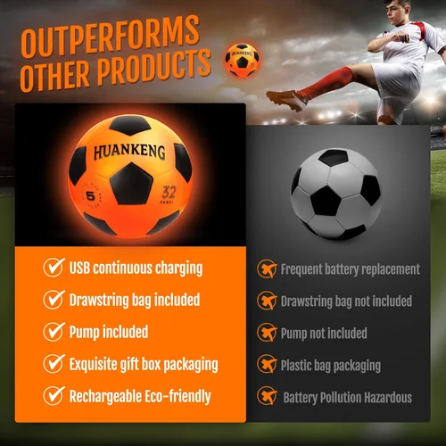 Miniatura 5 de HuanKeng Upgrade Rechargeable Glow in The Dark Ball Toys Birthday Gifts for 6 7 8 9 10 11 12 13 14 15 Year Old Boys, Sports and Outdoors Light Up