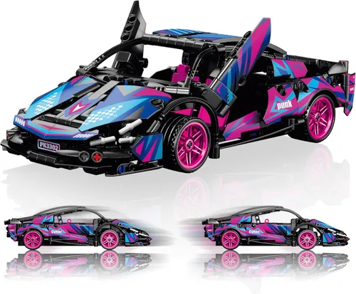 Miniatura 9 de Mini Speed Champions - Juego de construcción de automóviles de Pascua, paquete de 6 kits de autos deportivos de 64 a 76 piezas, fácil de construir