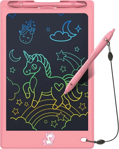 FLUESTON Juguetes Tableta de Escritura LCD para Niños Pequeños, Juguetes para Niños y Niñas de 3, 4, 5, 6, 7, 8 años, 8.8 pulgadas, 1 unidad en 1
