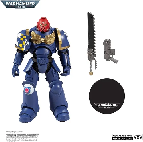Miniatura 3 de McFarlane Toys Warhammer 40,000 Ultramarines Primaris Assault Intercessor - Figura de acción de 7 pulgadas