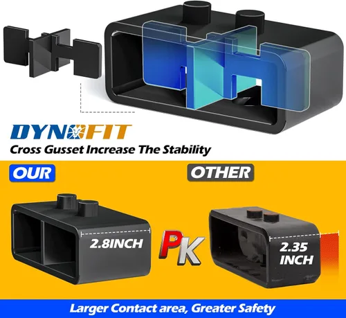 Miniatura 3 de Dynofit - Bloques de elevación traseros de 2 pulgadas para Ford F150 2WD 4WD 2004-2020, kit de bloque de elevación y pernos en U cuadrados