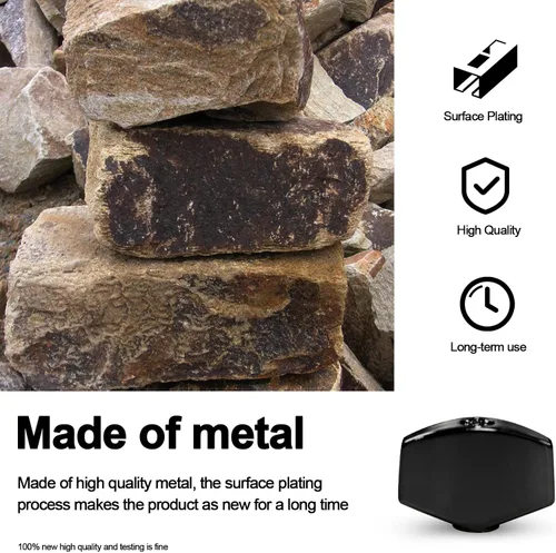 Miniatura 5 de MAXCHEER 6 piezas de metal grande forma cuadrada guitarra afinación clavija afinadores cabeza máquina reemplazos botones perilla mango punta (negro)