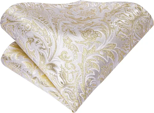 Miniatura 21 de Dubulle Corbata tejida de cachemira para hombre y gemelos de pañuelo para hombre, conjunto de gemelos para boda formal y negocios