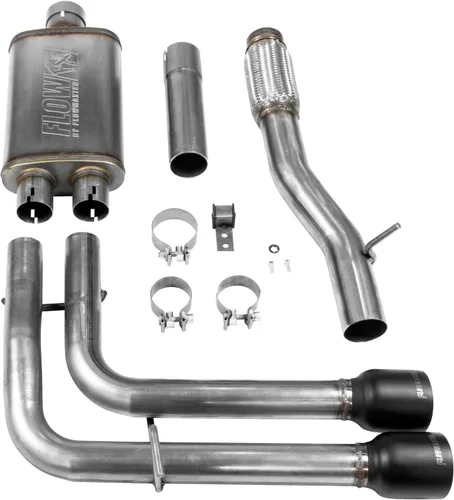 Miniatura 6 de Flowmaster 717787 Kit de escape FlowFX Cat-Back de 2.5 pulgadas en acero inoxidable con puntas negras de cerámica de 4 pulgadas compatible con Chevy
